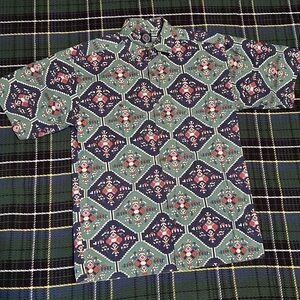Vintage 90s Geometric Pattern Button-Up